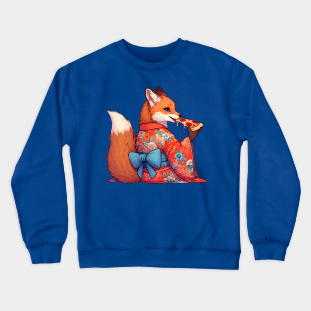 Pizza wolf for pizza lovers Crewneck Sweatshirt by Japanese Fever